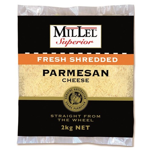 MILLEL SHREDDED PARMESAN CHEESE 2KG