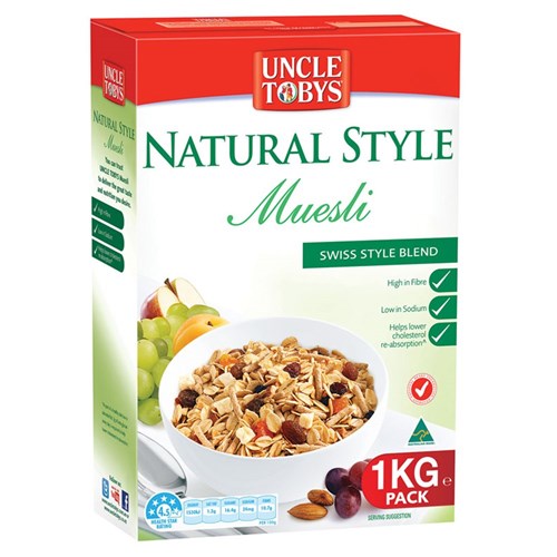 UNCLE TOBY'S NATURAL MUESLI 1KG