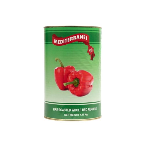 MEDITERRANEI ROASTED RED WHOLE PEPPERS 4.2KG