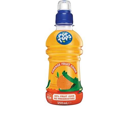 POP TOPS ORANGE FRUIT DRINK 24 X 250ML