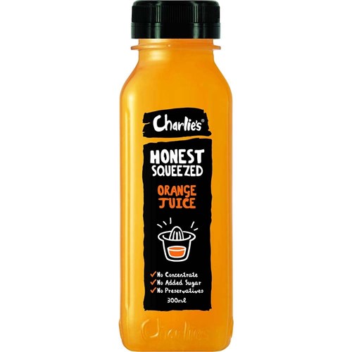 CHARLIE'S ORANGE JUICE 12 X 300ML