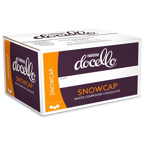DOCELLO SNOWCAP WHITE CHOCOLATE BUTTON 5KG