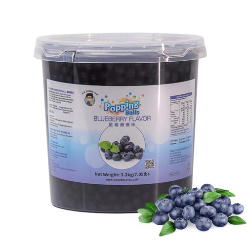 MR BUBBLE TEA BLUEBERRY POPPING BALLS 4 X 3.2KG