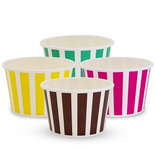 ALFRESCO STRIPE PAPER CUP ICE CREAM 1000's