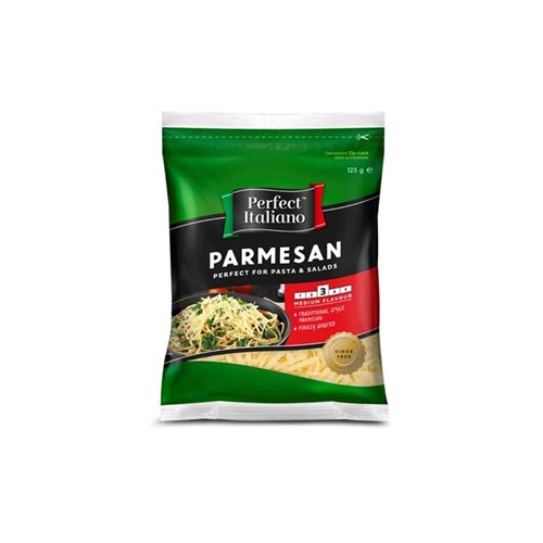 PERFECT ITALIANO GRATED PARMESAN CHEESE 10 X 125GM