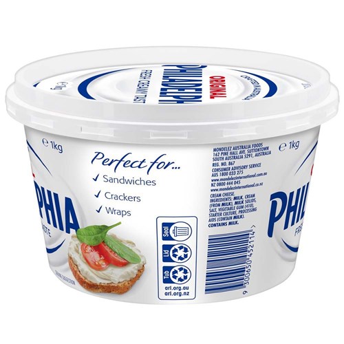 PHILADELPHIA SPREADABLE CREAM CHEESE 1KG