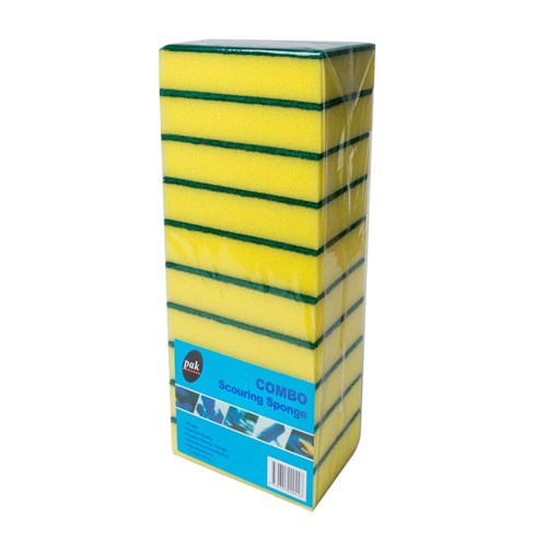 PAK GREEN & GOLD SCOURER SPONGE 10's
