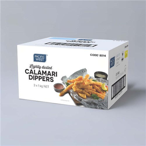 PACIFIC WEST LIGHTLY DUSTED CALAMARI DIPPER 1KG