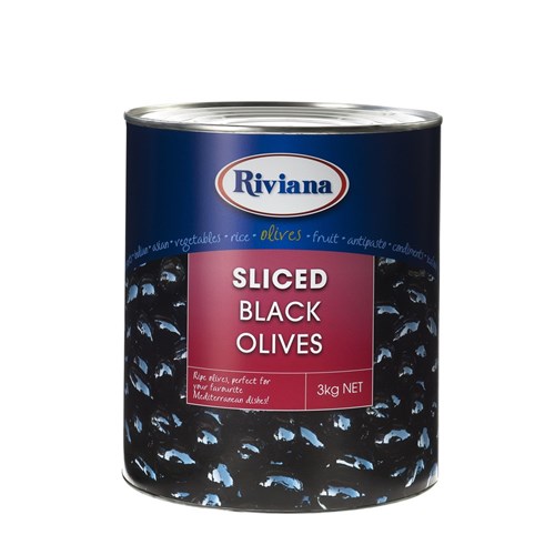 RIVIANA SLICED BLACK OLIVES A10