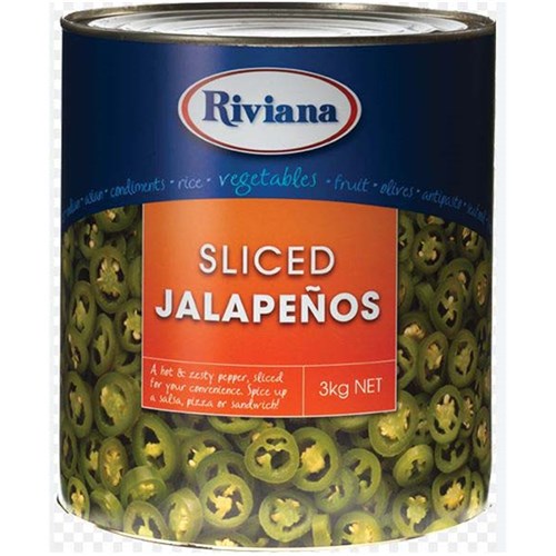 RIVIANA SLICED JALAPENO PEPPERS 3KG