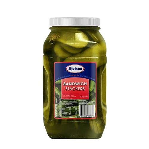 RIVIANA SANDWICH STACKERS SLICED GHERK 2.2KG
