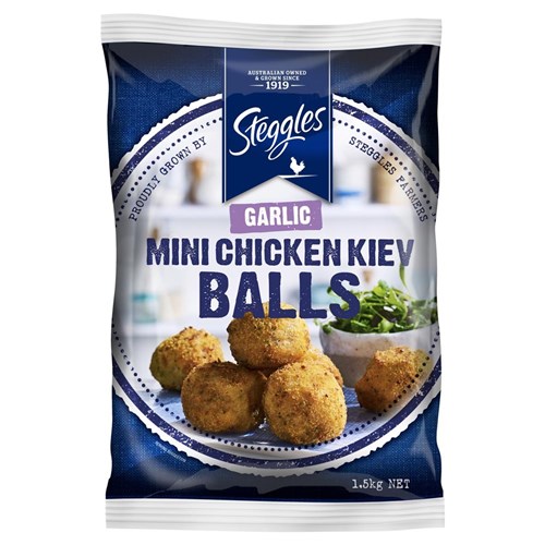 STEGGLES GARLIC KIEV CHICKEN BALLS 1KG