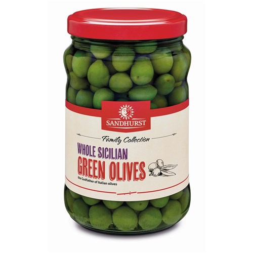 SANDHURST WHOLE GREEN OLIVE SICILIAN 6 X 1.65KG