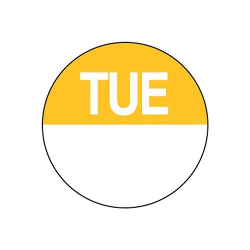 DATE DOTS 24MM ROUND TUESDAY 1000's