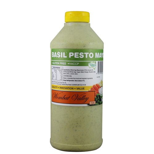 WOMBAT VALLEY BASIL PESTO MAYONNAISE 1KG
