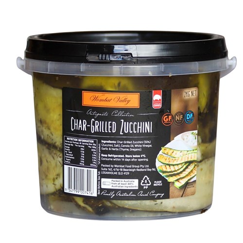 WOMBAT VALLEY ZUCCHINI CHARGRILLED 2KG