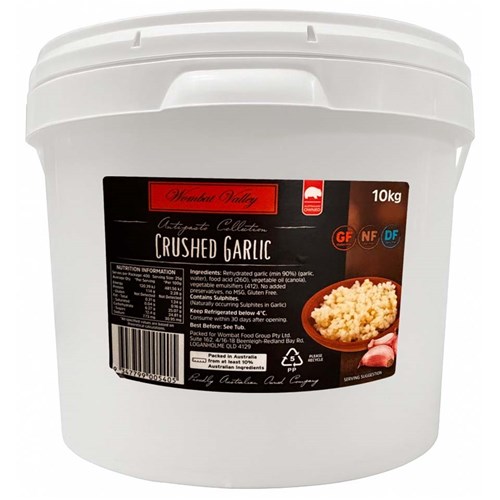 WOMBAT VALLEY CRUSHED GARLIC 10KG
